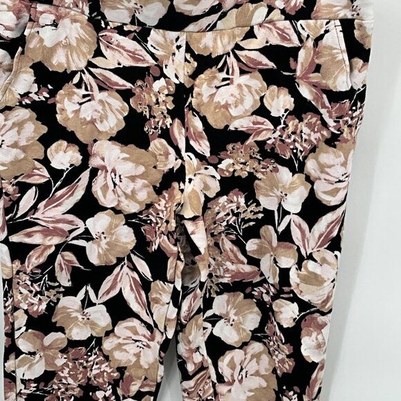 Belle‎ Kim Gravel Pique Fresh Picked Capri Large Black Floral A639670 - Picture 2 of 8